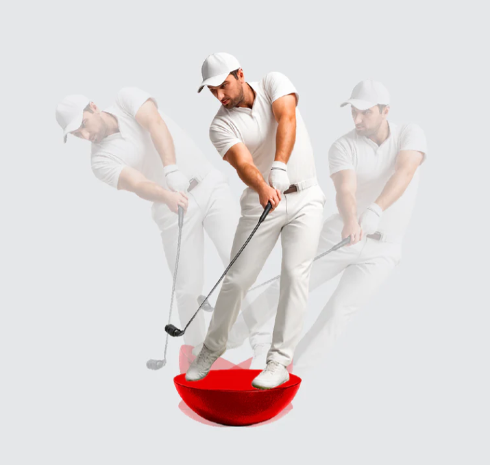 golfer benefitting from Accapi EQT Balance fabric