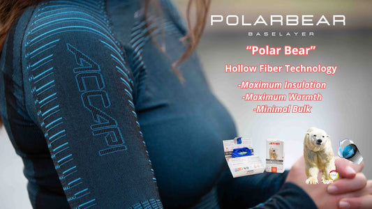 polar bear hollow fiber base layer for maximum insulation by accapi