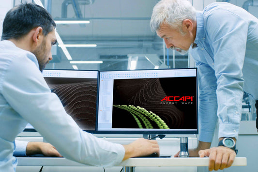 Accapi research and development team studying infrared fiber technology