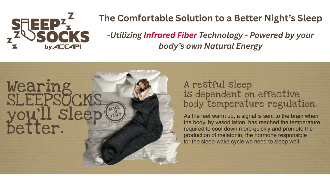 Infrared fiber sleep socks for a better night's sleep