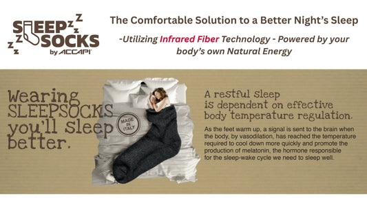 Infrared fiber sleep socks for a better night's sleep