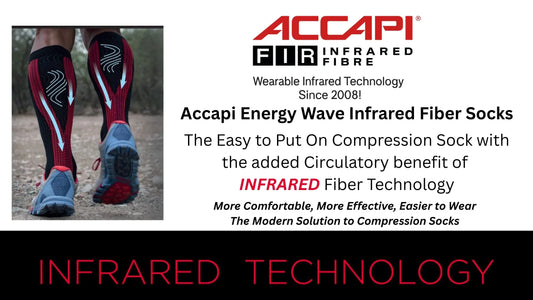 Easy to put on compression socks with infrared fiber circulation technology