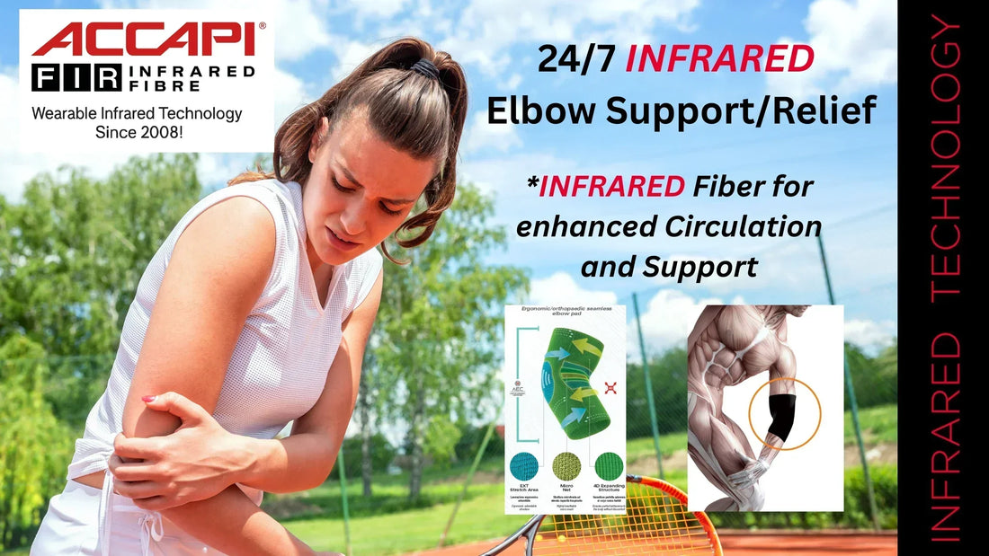 Accapi infrared elbow support for pickleball and tennis elbow