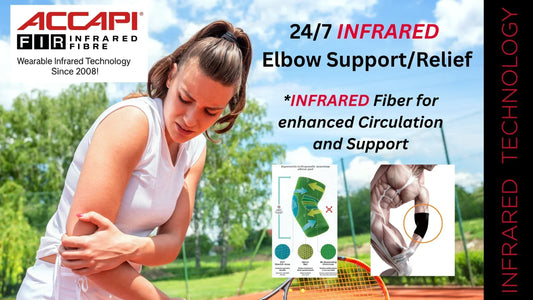 Accapi infrared elbow support for pickleball and tennis elbow