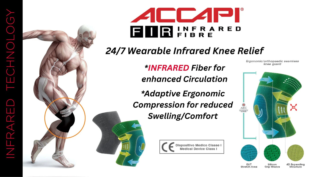 Infrared fiber compression knee sleeve