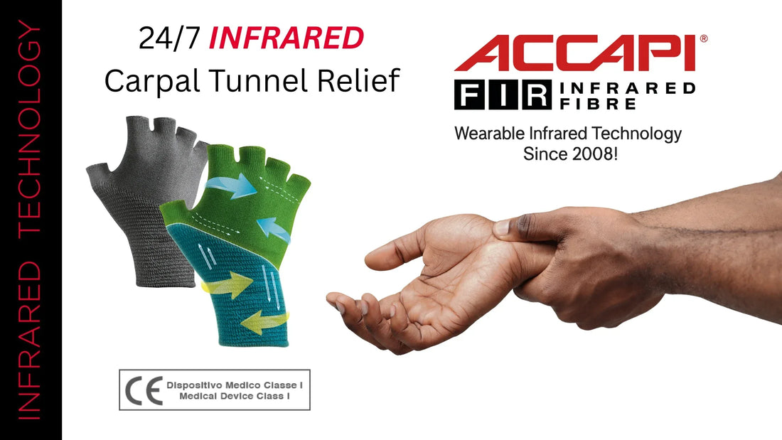 Accapi infrared mitt for carpal tunnel relief