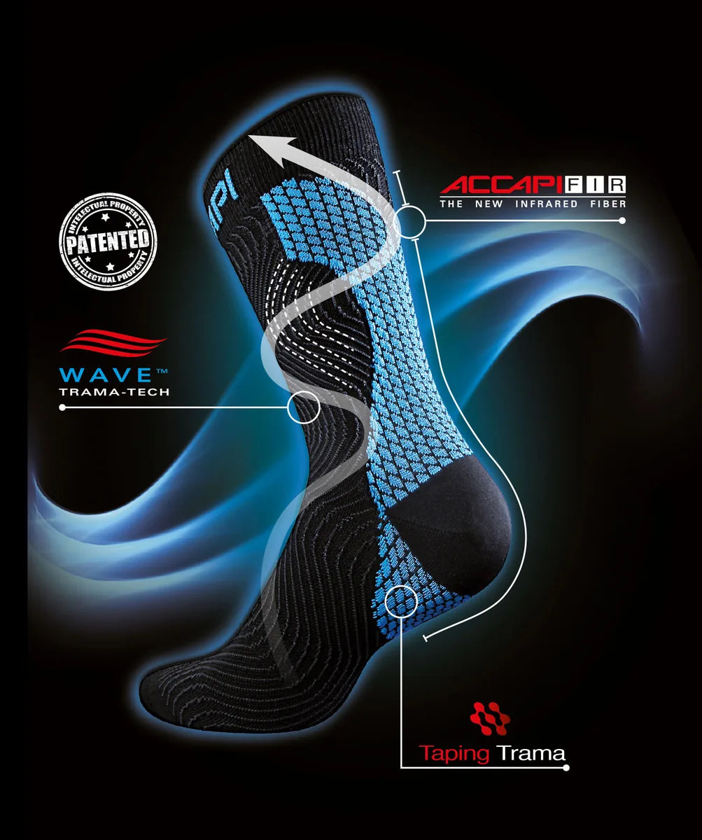 ENERGY WAVE Infrared Achilles Socks with integrated support taping — ACCAPI